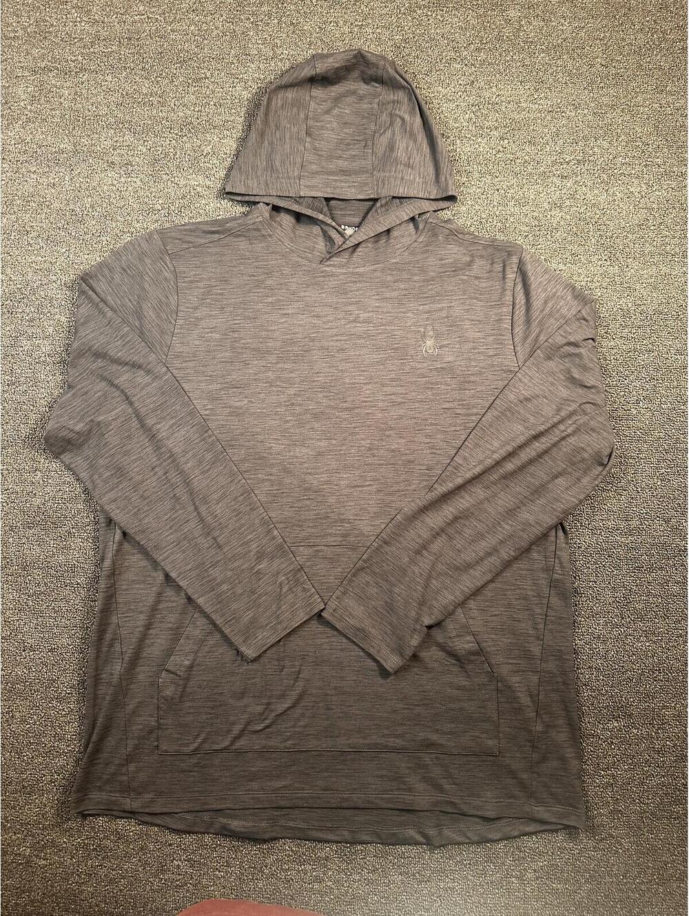Spyder Men's Lightweight Gray Hoodie Sweatshirt